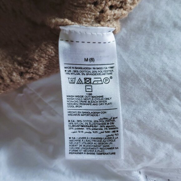 Old Navy Brown Diamond Bobble Open Cardigan 8 (M) - Picture 4 of 4